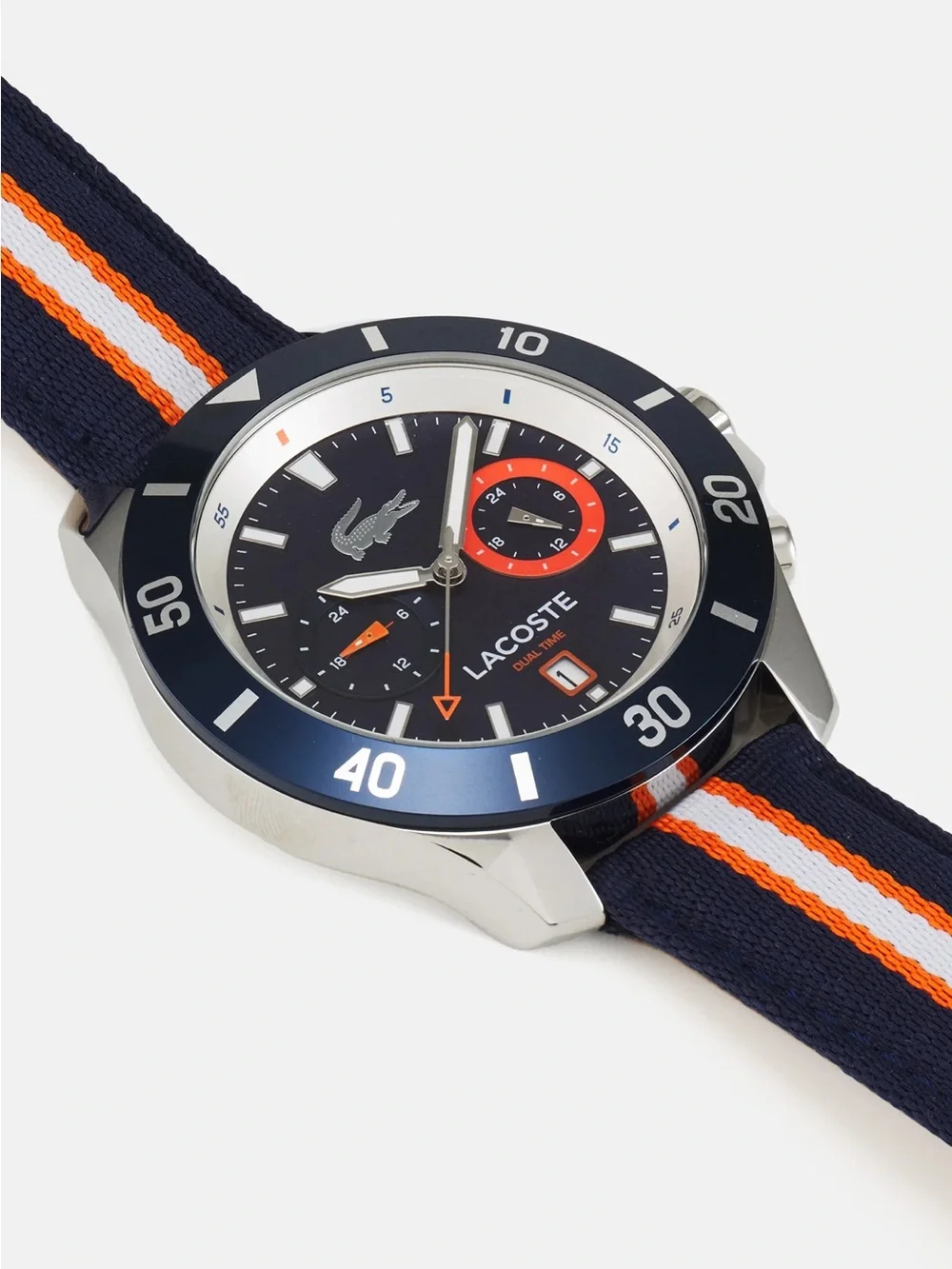 Uniq Lacoste Blue and Orange Sport Chronograph Watch